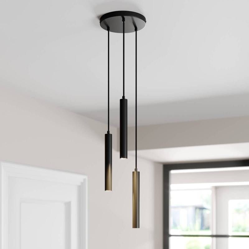 Arcchio LED-Pendelleuchte Franka, 3-flg., Ø 24 cm, schwarz von Arcchio