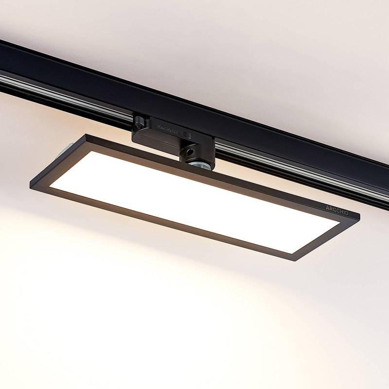 Arcchio LED-Panel Hairis, schwarz, 3.000 K, 30 cm, 3-Phasen von Arcchio