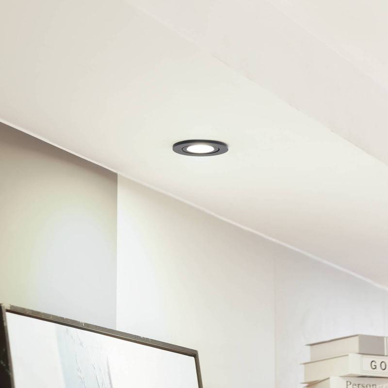 Arcchio LED-Downlight Eliar rund schwarz CCT schwenkbar von Arcchio