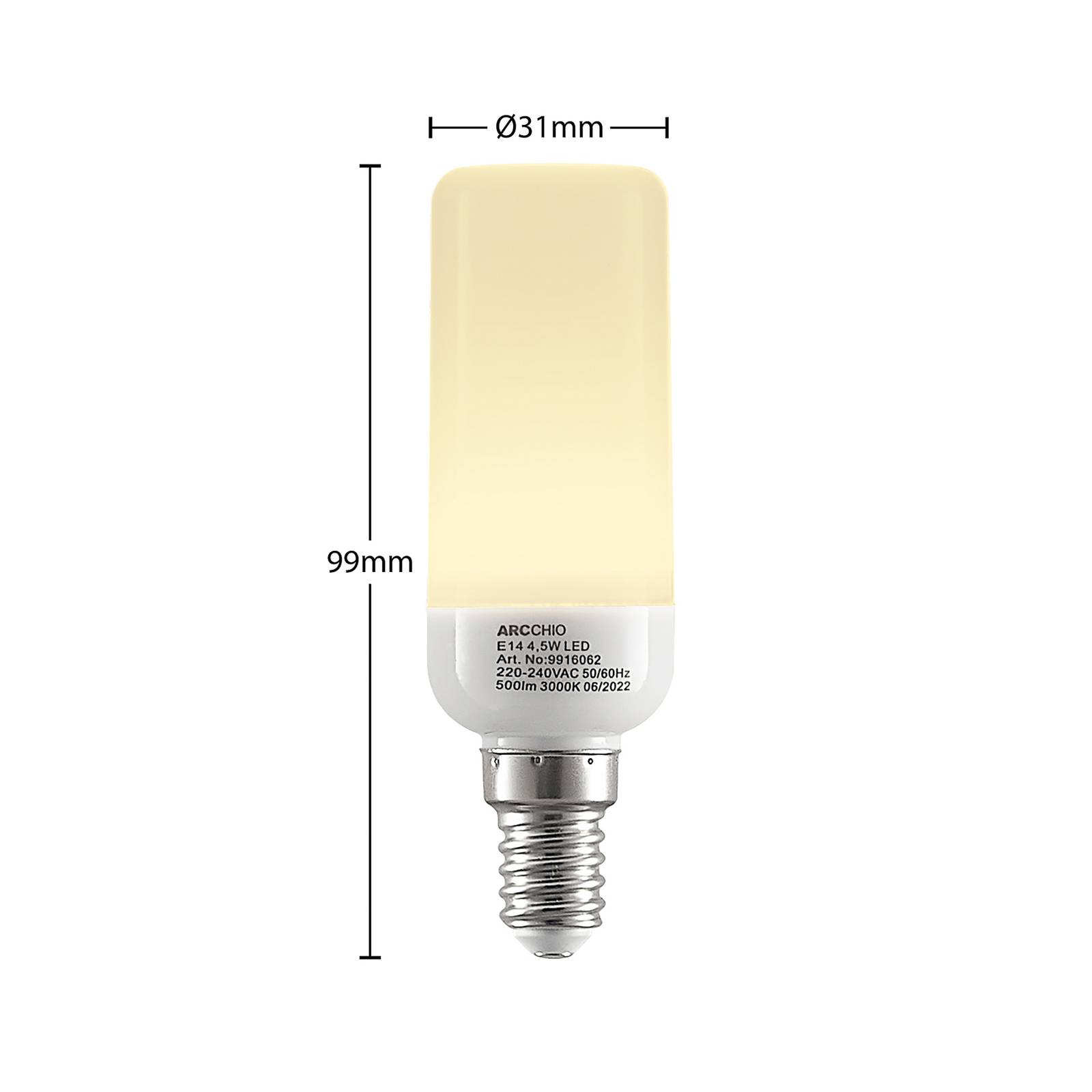 Arcchio LED-Lampe in Röhrenform E14 4,5W 3.000K Arcchio LED-Lampe in Röhrenform E14 4,5W 3.000K von Arcchio