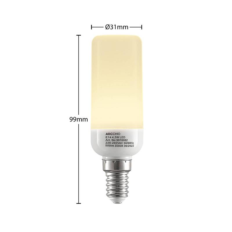 Arcchio LED-Lampe in Röhrenform E14 4,5W 3.000K von Arcchio
