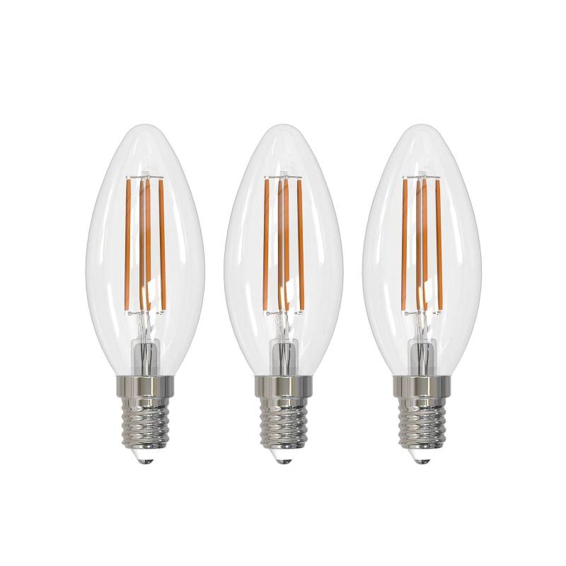 Arcchio LED-Leuchtmittel Filament E14 Kerze, 3er-Set, 2700 K von Arcchio