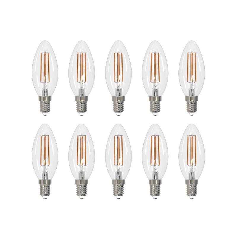 Arcchio LED-Leuchtmittel Filament E14 Kerze 10er-Set, 3000 K von Arcchio