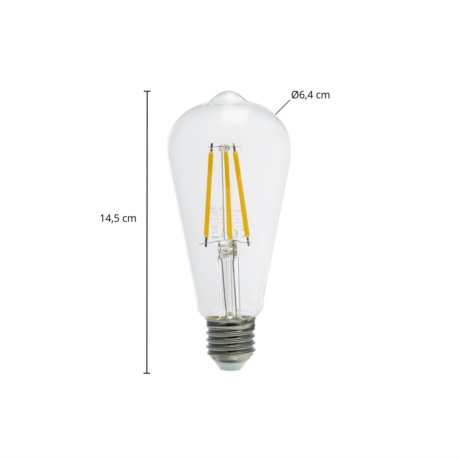 Arcchio LED-Rustikalampe klar E27 3,8W 2700K 806lm von Arcchio