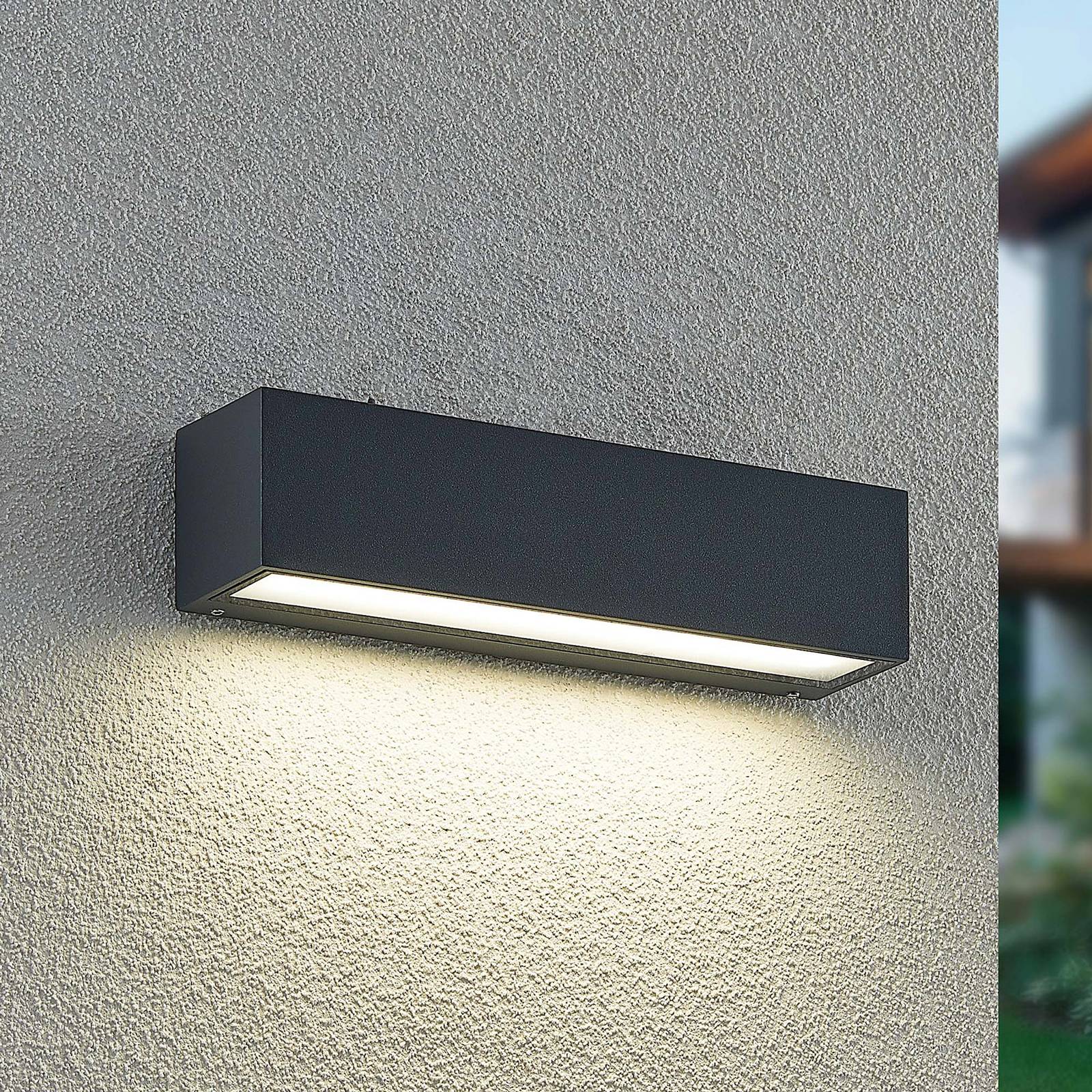 Arcchio LED-Wandleuchte Lengo, 25 cm, anthrazit, down, CCT Arcchio LED-Wandleuchte Lengo, 25 cm, anthrazit, down, CCT von Arcchio
