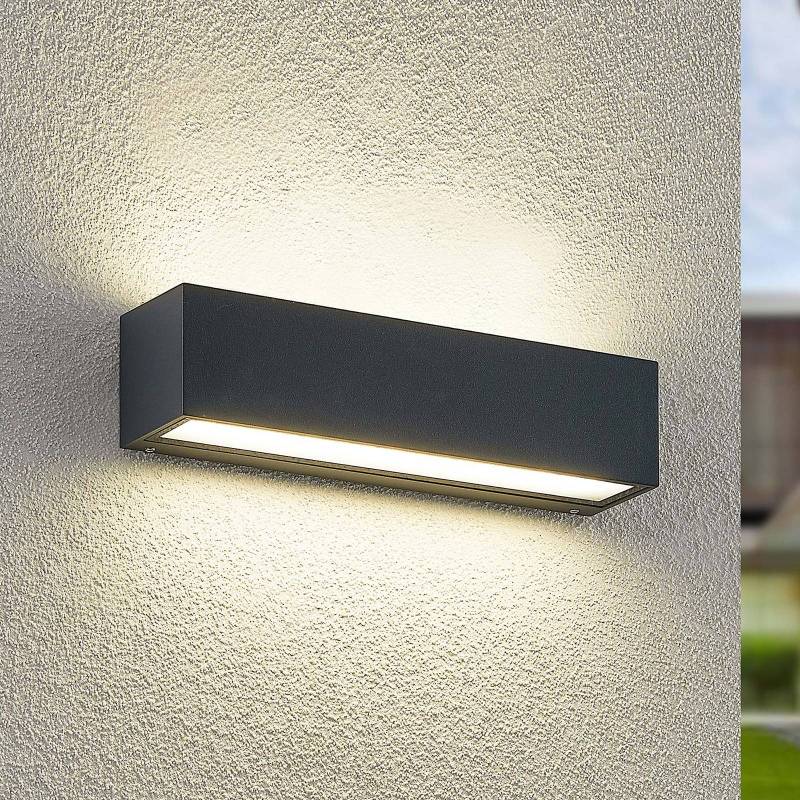 Arcchio LED-Wandleuchte Lengo, 25cm, anthrazit, up/down, CCT von Arcchio