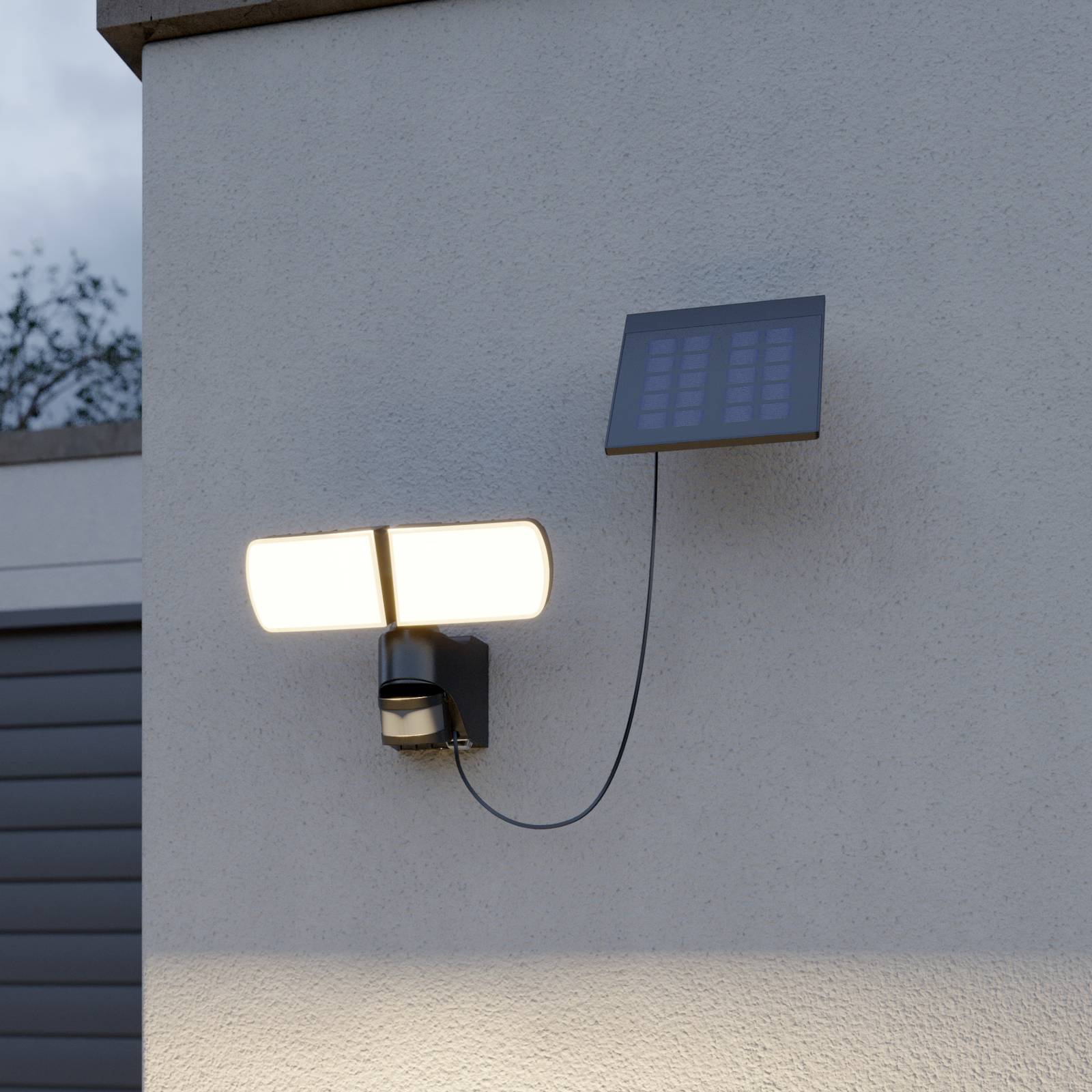 Arcchio Lissano LED-Solar-Wandstrahler mit Sensor von Arcchio