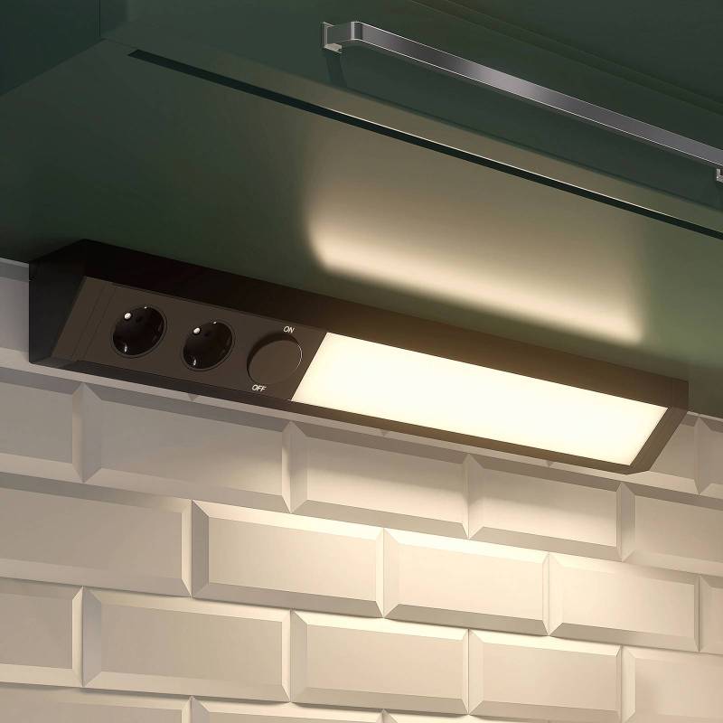 Arcchio LED-Unterbaulampe Ovano, 62 cm, schwarz, Aluminium von Arcchio