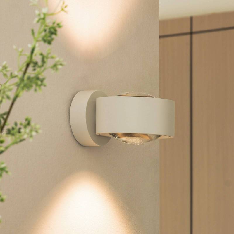 Arcchio LED-Wandleuchte Rotari, Linse, up/down, weiß, Metall von Arcchio