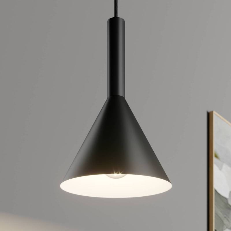 Arcchio Hängelampe Tadej, schwarz-weiß, Ø 19 cm, Metall, E27 von Arcchio