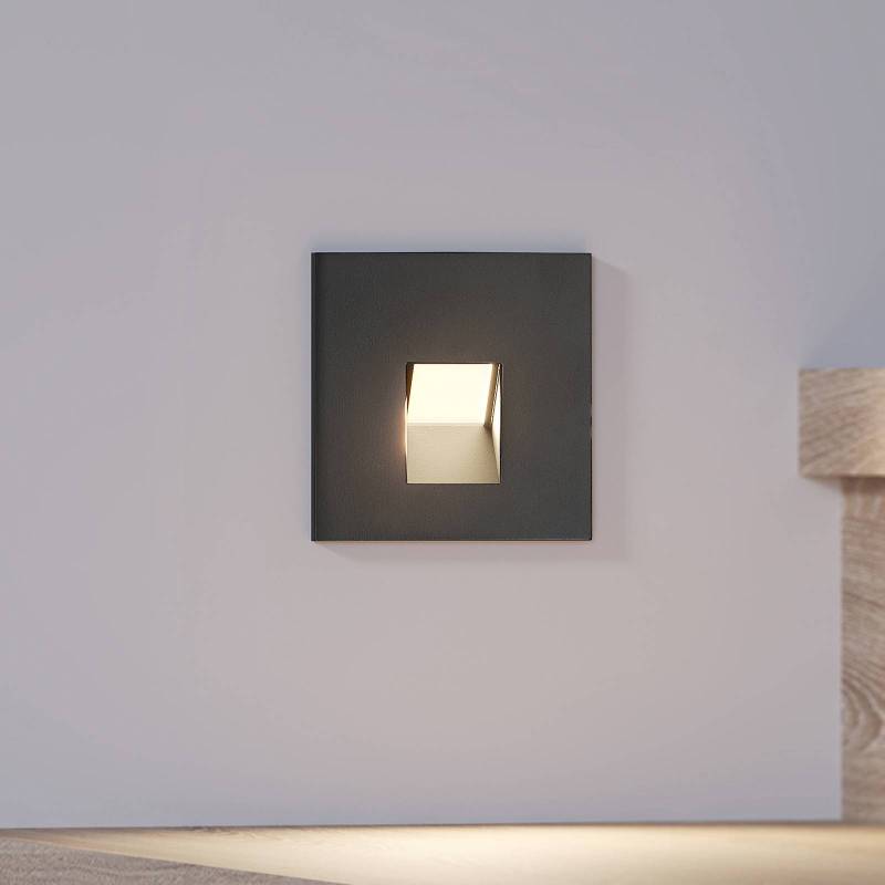 Arcchio LED-Einbaulampe Vexi, 7,5 cm x 7,5 cm, schwarz, CCT von Arcchio