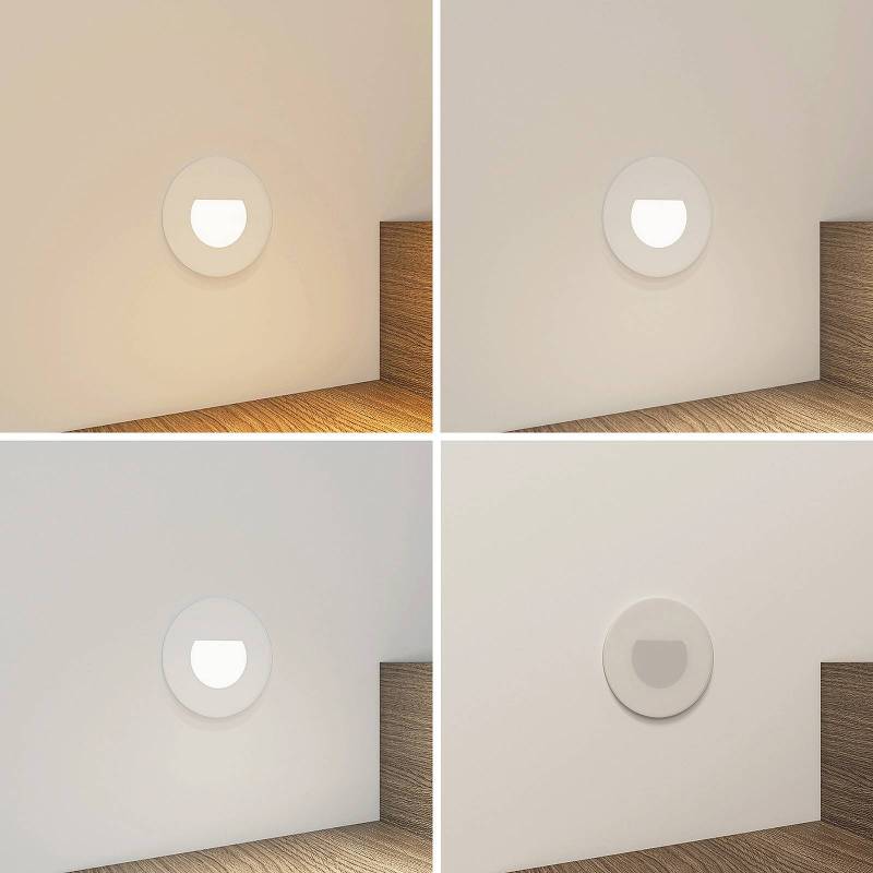Arcchio LED-Einbaulampe Vexi, Ø 7,8 cm, weiß, Aluminium, CCT von Arcchio