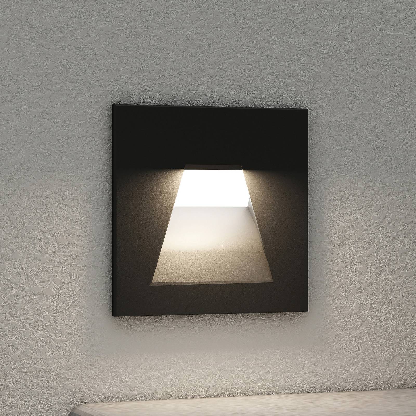 Arcchio Wandeinbaulampe Zamo, Lichtauslass konisch, schwarz von Arcchio