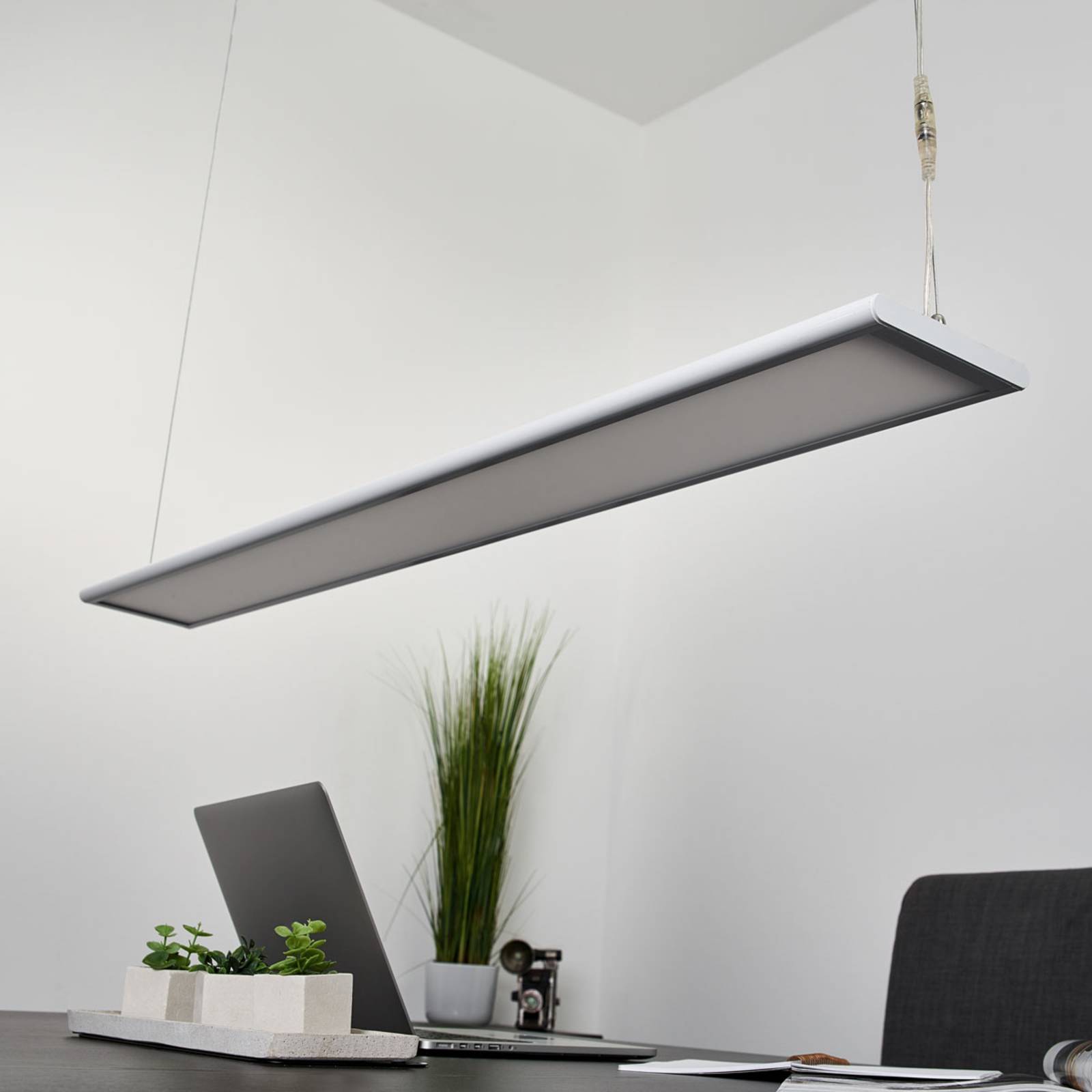 Arcchio LED-Büro-Hängeleuchte Samu, up/down, dimmbar, Alu von Arcchio