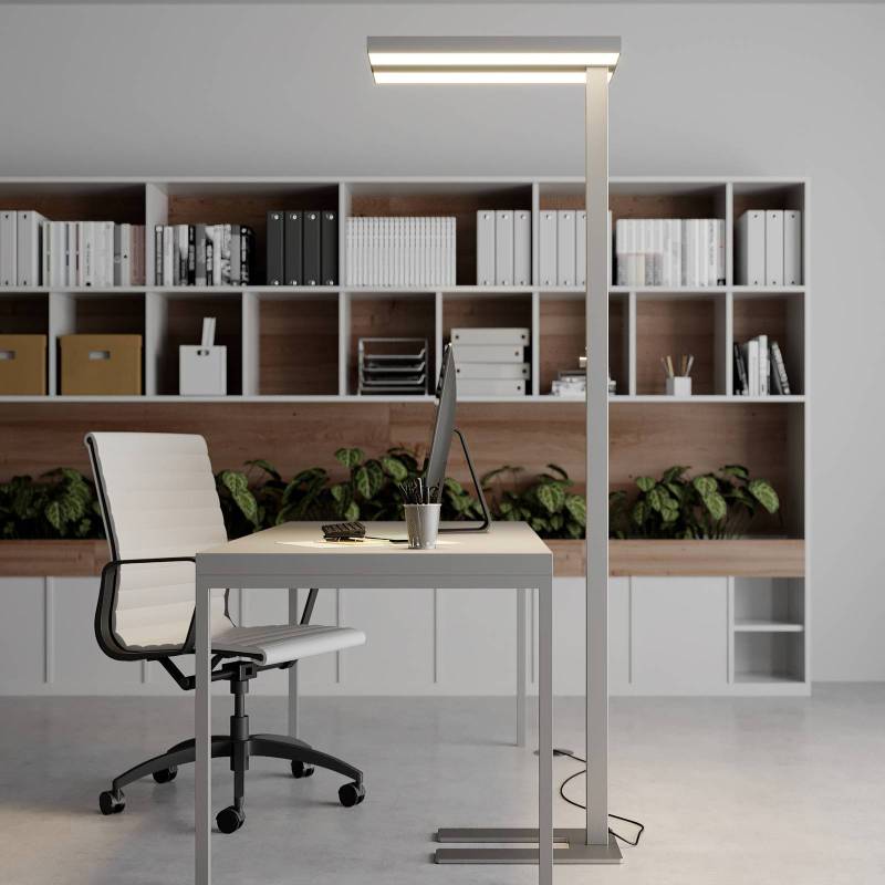 Arcchio LED-Stehlampe Logan Basic,  2er-Set, silber, 6000 lm von Arcchio