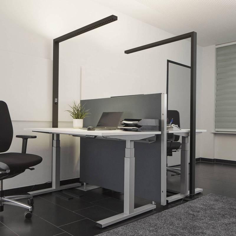 Arcchio LED-Büro-Stehlampe Jolinda, 2er-Set, schwarz, 4.000K von Arcchio