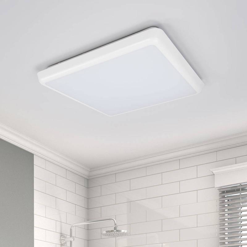 Arcchio LED-Deckenleuchte Augustin, 30 x 30 cm, weiß, IP54 von Arcchio