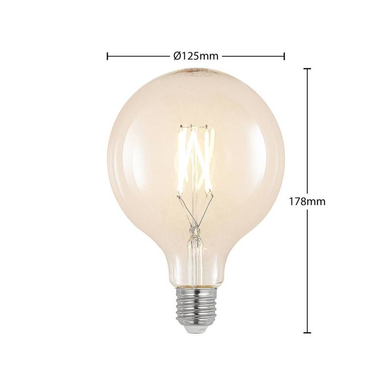 LED-Filament E27 6W 2.700K G125 Globe klar 2er-Set von Arcchio