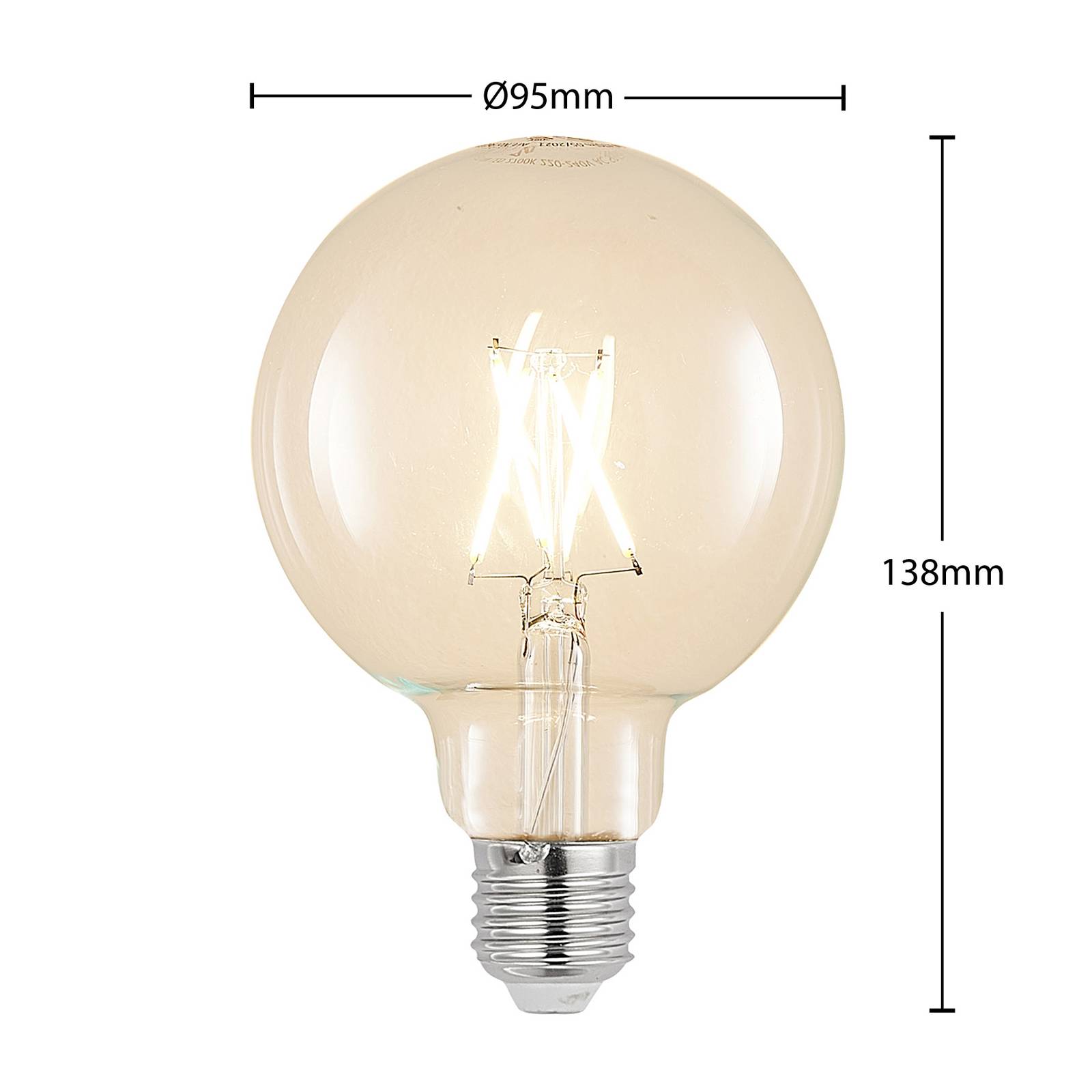 LED-Lampe E27 4W 2.700K G95 Globe, Filament, klar LED-Lampe E27 4W 2.700K G95 Globe, Filament, klar von Arcchio