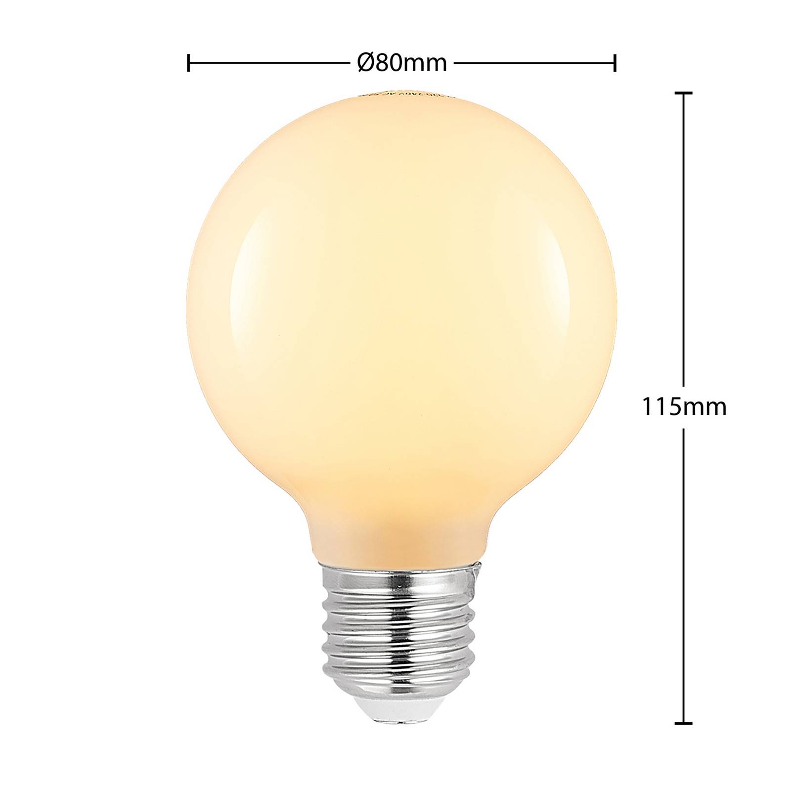 LED-Lampe E27 4W G80 2.700K dimmbar, opal von Arcchio