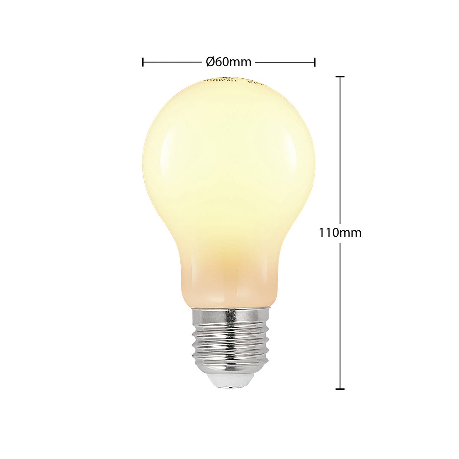LED-Lampe E27 8W 2.700K dimmbar opal 2er-Set von Arcchio