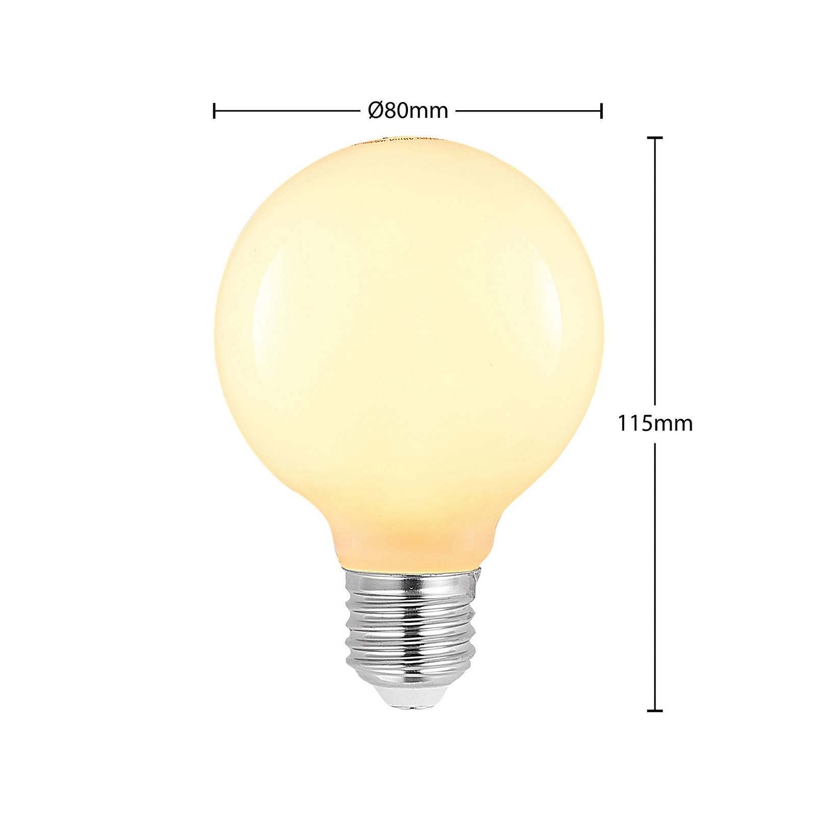 LED-Lampe E27 8W G80 2.700K dimmbar, opal, 2er-Set von Arcchio