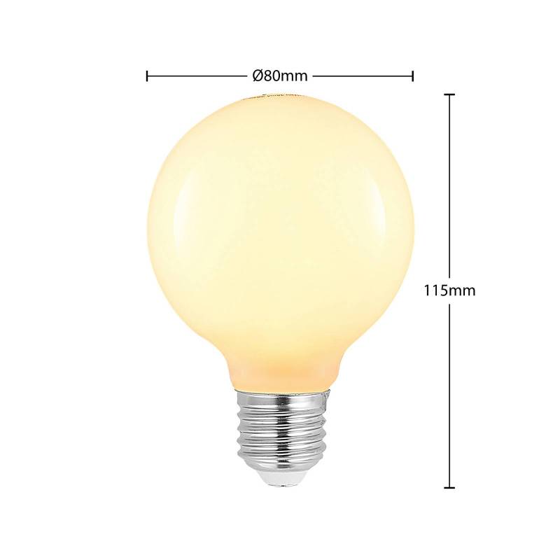 LED-Lampe E27 8W G80 2.700K dimmbar, opal, 2er-Set von Arcchio