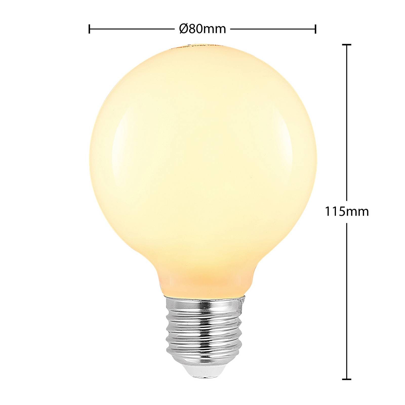 LED-Lampe E27 8W G80 2.700K dimmbar, opal von Arcchio