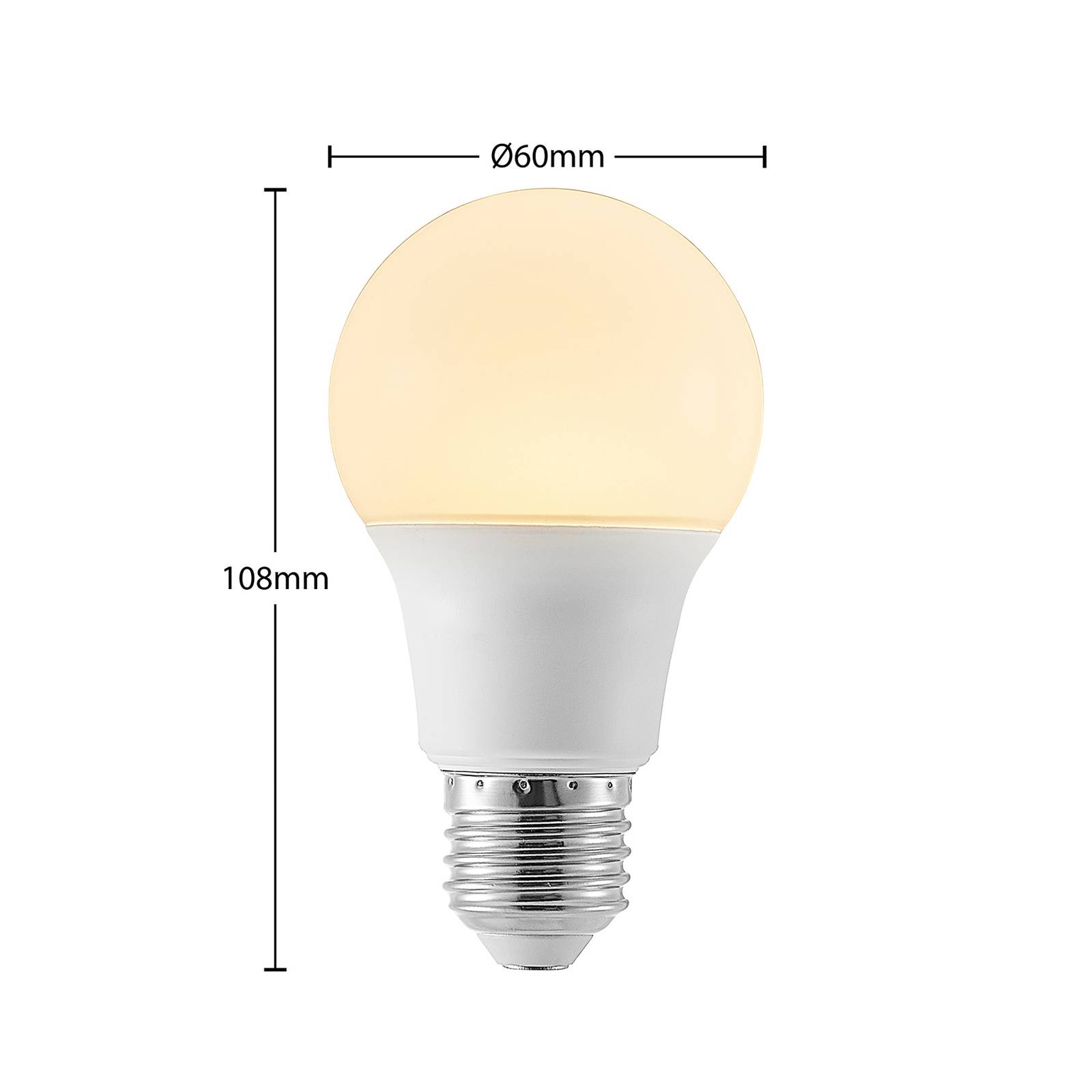 LED-Lampe E27 A60 8W 3.000K opal, 6er-Set von Arcchio