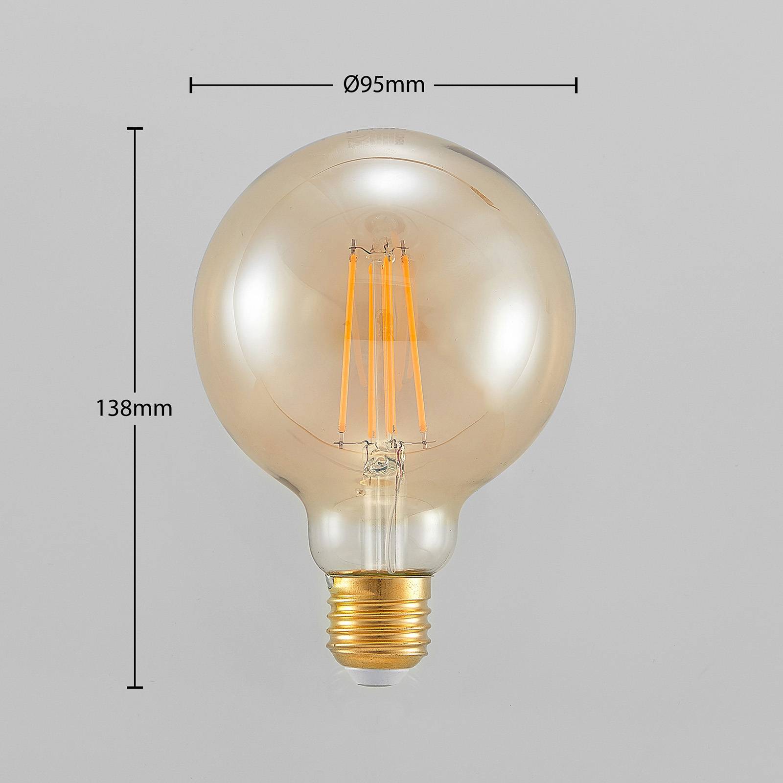 LED-Lampe E27 G95 6,5W 2.500K amber 3-Step-Dimmer von Arcchio