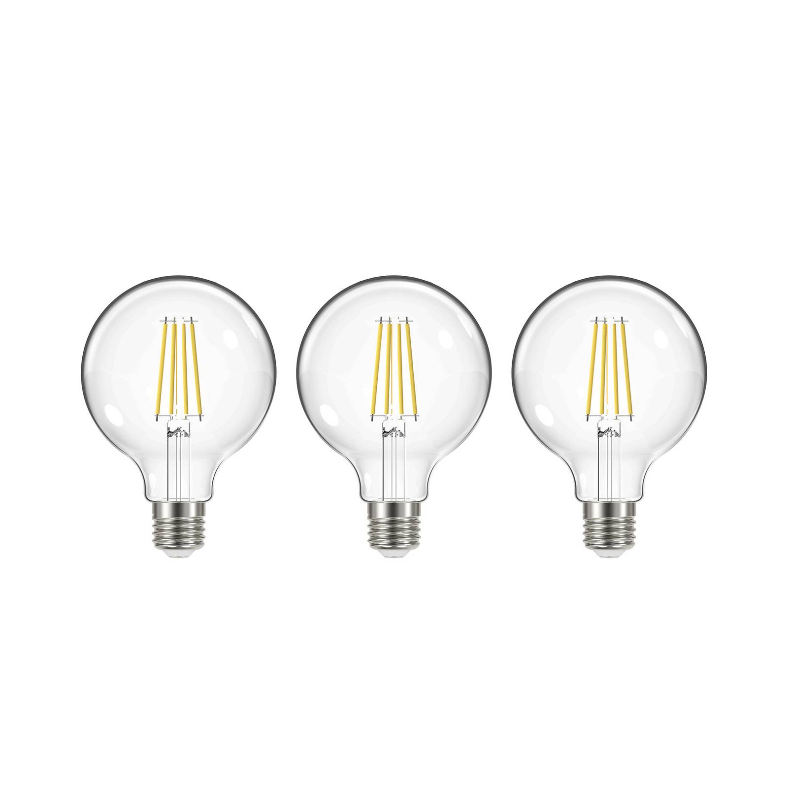 LED-Leuchtmittel Filament, E27, G95, 3,8W, 2700K, 806lm, 3er von Arcchio