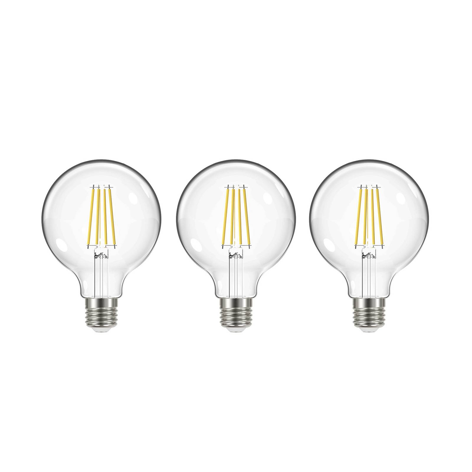LED-Leuchtmittel Filament, E27, G95, 3,8W, 3000K, 806lm, 3er von Arcchio