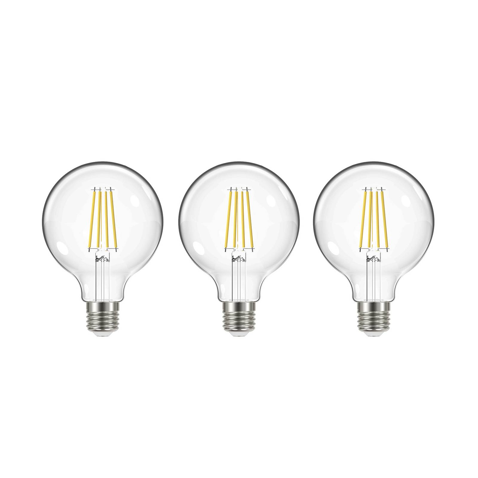 LED-Leuchtmittel Filament, E27, G95, 3,8W, 3000K, 806lm, 3er LED-Leuchtmittel Filament, E27, G95, 3,8W, 3000K, 806lm, 3er von Arcchio