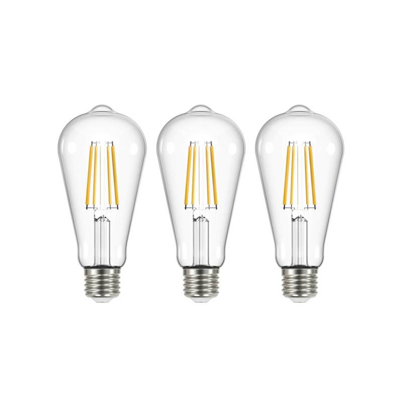 LED-Leuchtmittel Filament klar E27 3,8W 2700K 806lm 3er-Set von Arcchio