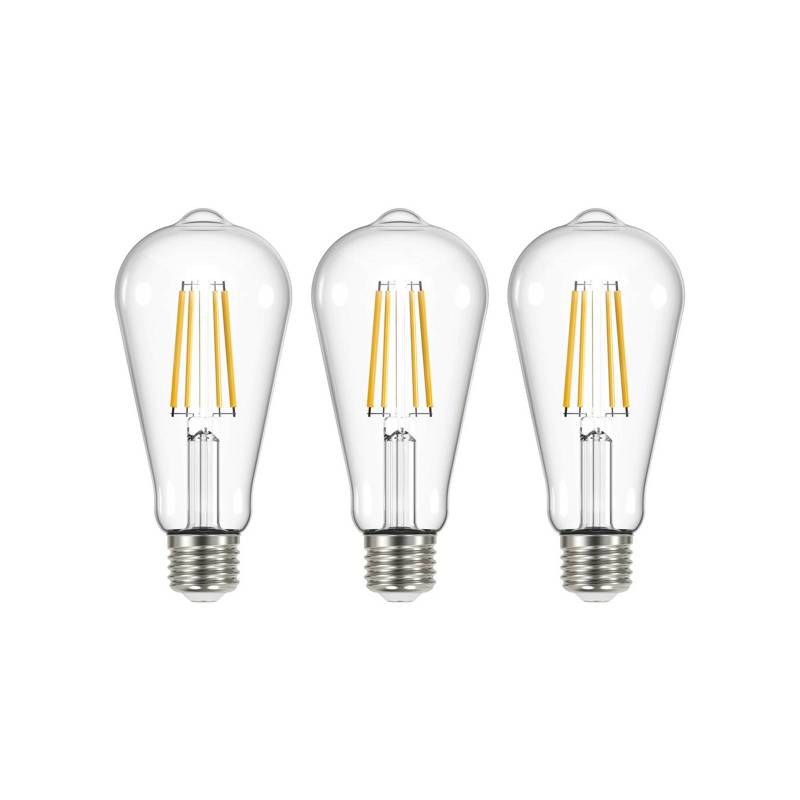 LED-Leuchtmittel Filament klar E27 3,8W 2700K 806lm 3er-Set von Arcchio