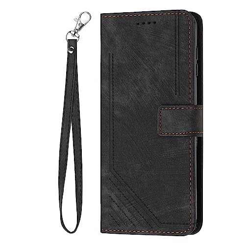 Archi Klapphülle Kompatibel mit Xiaomi Redmi Note 8 Pro Hülle Klappbar PU Leder Handytasche, Männer Damen Stylish Flipcase Kartenfach Schutzhülle Magnet Cover mit Band (Schwarz) von Archi