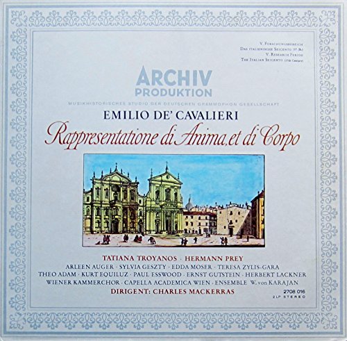 Cavalieri: Rappresentatione di Anima, et di Corpo [Vinyl Schallplatten] [Doppel-LP] von Archiv Produktion
