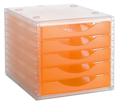 Archivo 2000 Pack von 5 herausnehmbare Schubladen orange von Archivo 2000