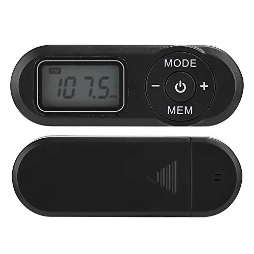 Archuu DSP Mini-UKW-Radio, Tragbarer Mini-Digital-UKW-Radio-Kopfhörer-Lanyard-Musik-Player mit 1,1-Zoll-LCD-Display, mit Kopfhörer (Schwarz) von Archuu