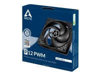 ARCTIC P12 PWM (Schwarz/Schwarz) 120 mm PWM Lüfter optimiert für statischen Druck, Ventilator, 12 cm, 1800 RPM, 24,5 dB, 56,3 cfm, 95,65 m³/h von Arctic Cooling