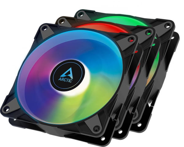 L12 Arctic P12 PWM PST A-RGB (Black) - 3 Pack von Arctic