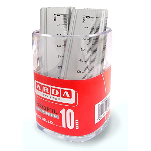 Arda Packung mit 15 Aluminium-Linealen, 10 cm von Arda