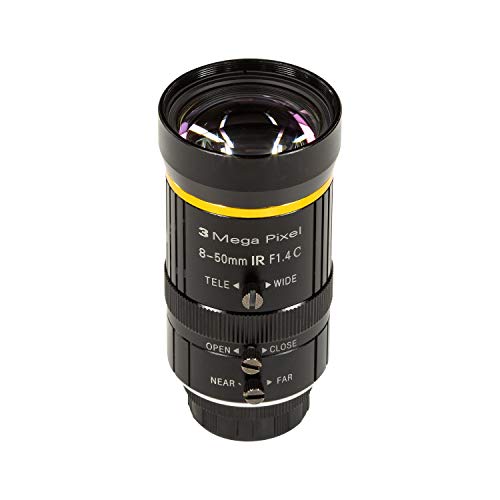Arducam 8–50 mm C-Mount-Zoomobjektiv für IMX477 Raspberry Pi HQ Kamera, mit C-CS-Adapter, industrielles Teleskopobjektiv Arducam 8–50 mm C-Mount-Zoomobjektiv für IMX477 Raspberry Pi HQ Kamera, mit C-CS-Adapter, industrielles Teleskopobjektiv von Arducam