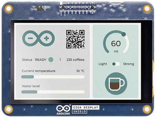 Arduino GIGA Display Shield Touchscreen-Monitor 10.1cm (3.97 Zoll) 800 x 480 Pixel von Arduino