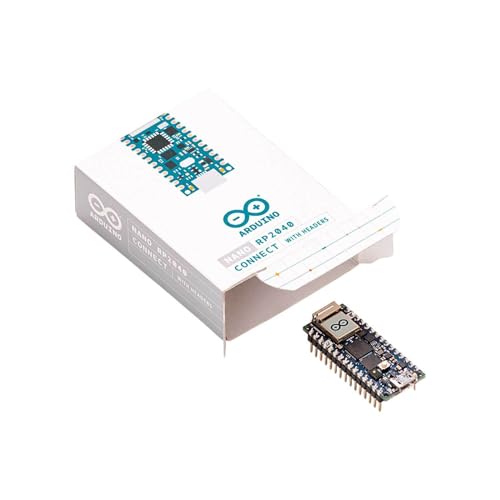 Arduino Nano RP2040 Connect with Headers [ABX00053] – Dual-Core-Mikrocontroller mit WLAN, Bluetooth 5.0, 3D-Sensoren und vollständigen Header-Pins für IoT- und Edge-Computing-Projekte von Arduino