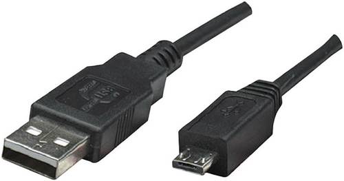 Arduino USB-Kabel USB 2.0 USB-A Stecker, USB-Micro-B Stecker 1.80m Schwarz A000071 von Arduino