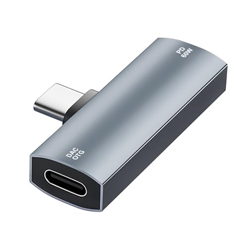 AreMe Dual USB C Kopfhörer- und Ladeadapter, 2-in-1 USB Typ C Audio Jack mit PD 60W Schnelllade-Splitter Dongle für iPhone 15/16 Serie, iPad, Galaxy, Note, Pixel und mehr von AreMe