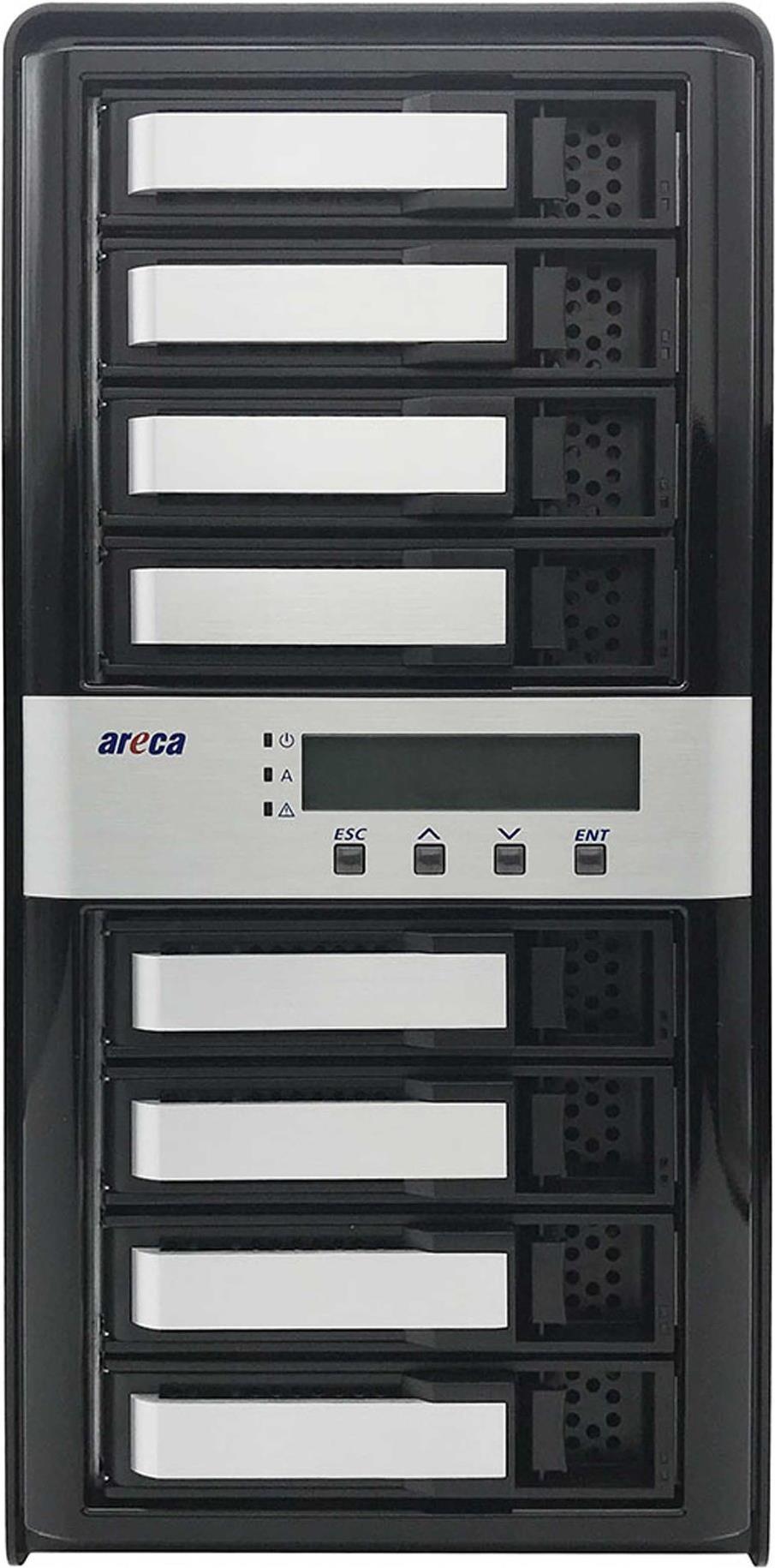 Areca ARC-8050T3U-8 NAS & Speicherserver Tower Eingebauter Ethernet-Anschluss Schwarz (ARC-8050T3U-8) von Areca