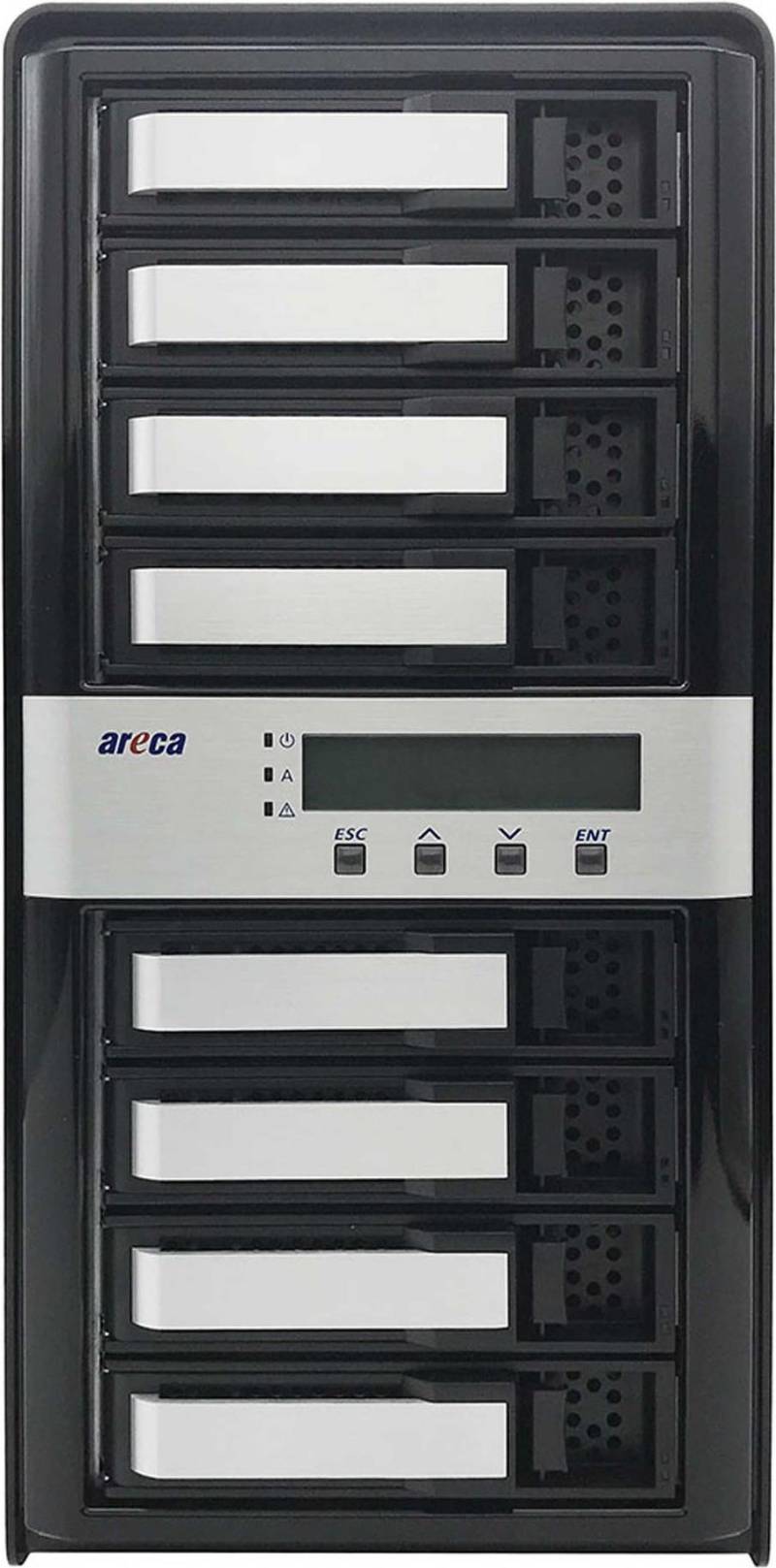 Areca ARC-8050T3U-8 NAS & Speicherserver Tower Eingebauter Ethernet-Anschluss Schwarz (ARC-8050T3U-8) von Areca
