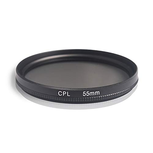 Ares Foto® CPL Zirkular-Polfilter Polarisationsfilter, optisches Glas & Aluminium. Für Canon Sony Nikon Fujifilm Pentax Tamron Sigma Leica Olympus Panasonic (55mm) von Ares Foto